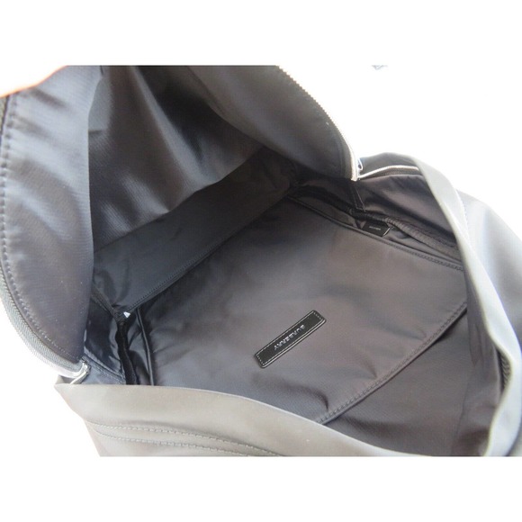$1250 BURBERRY ABBEYDALE BLACK NYLON WHITE B LOGO LEATHER TRIM RUCKSACK BACKPACK - Picture 3 of 16